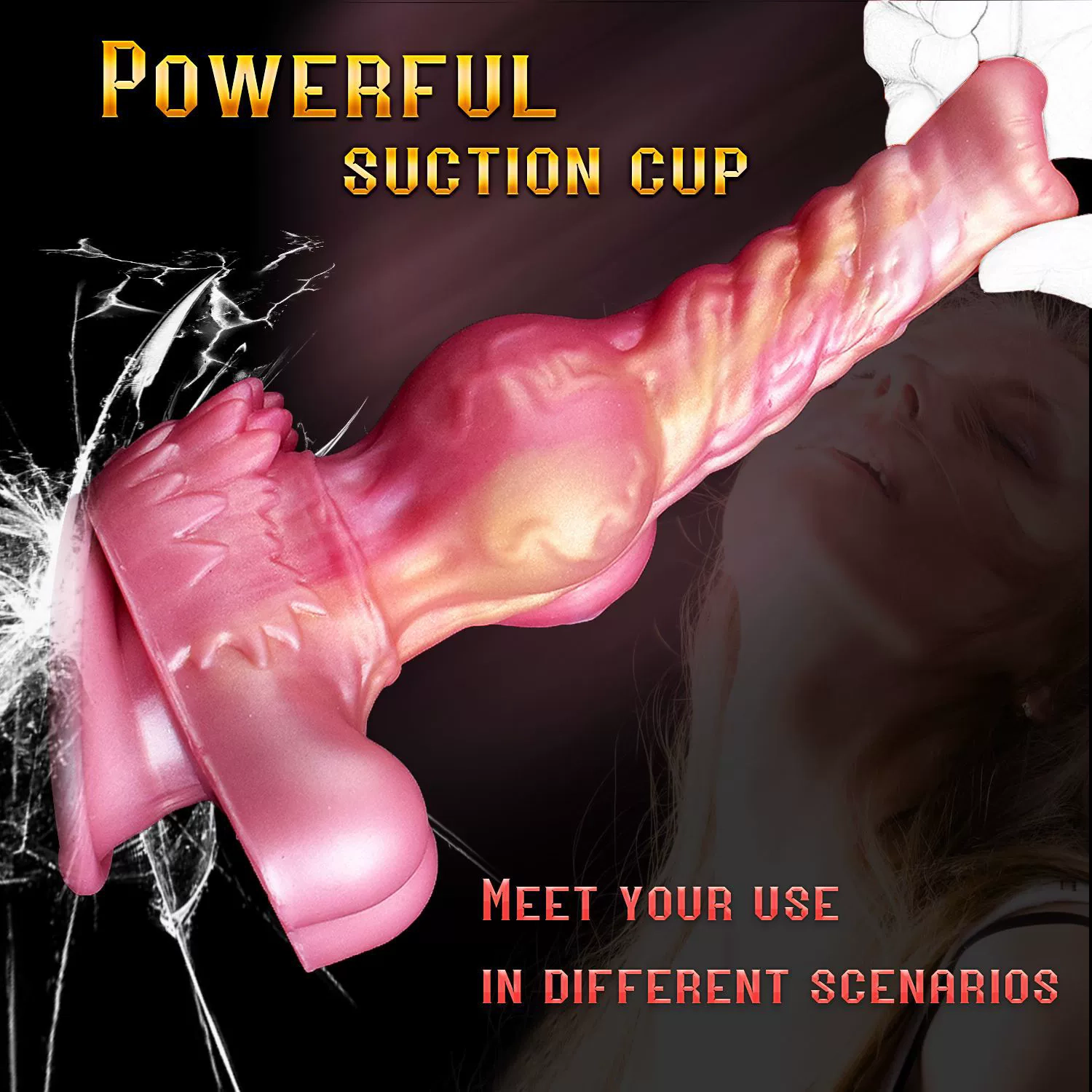 Alien horse dick retractable vibrator, wearable dildo